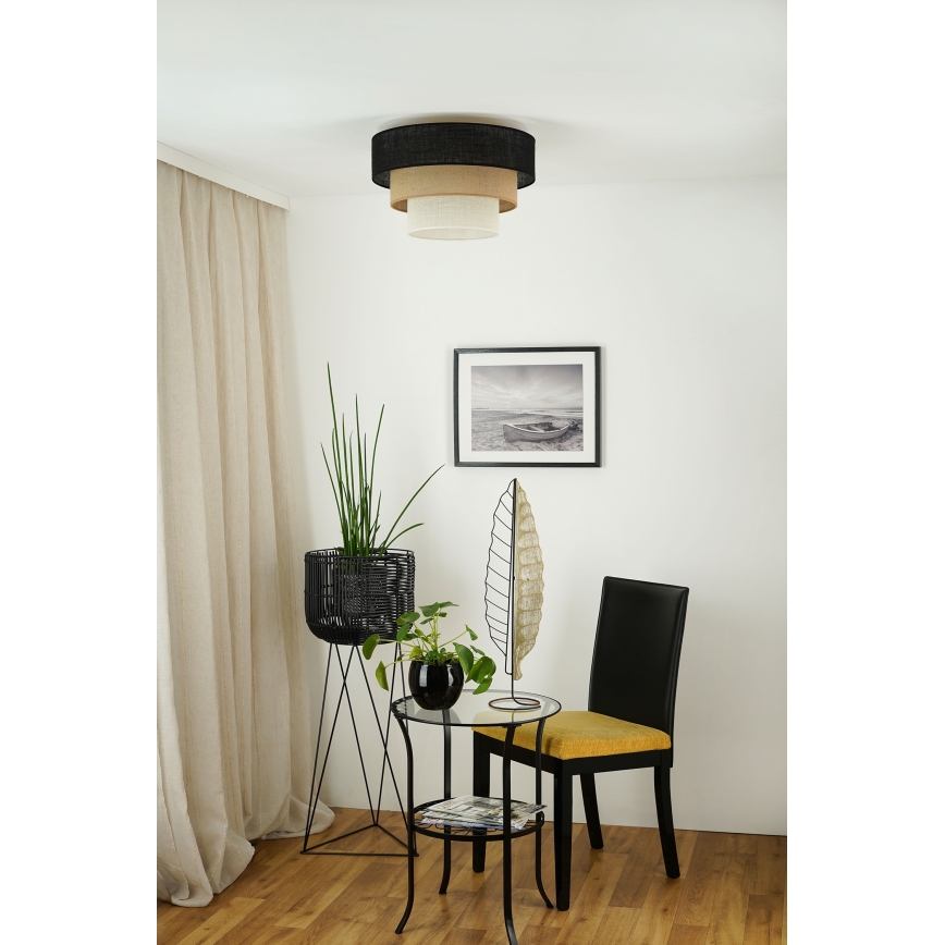 Brilagi - Lubinis šviestuvas ASPEN LUNETA 1xE27/15W/230V diametras 45 cm juoda/smėlio spalva/kreminė