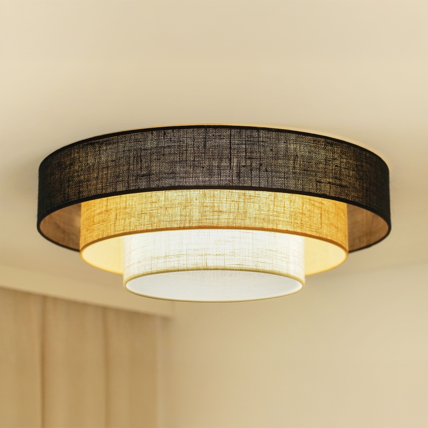 Brilagi - Lubinis šviestuvas ASPEN LUNETA LED/12W/230V diametras 60 cm 3000K/4000K/6400K juoda/smėlio spalva/kreminė
