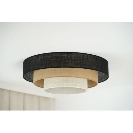 Brilagi - Lubinis šviestuvas ASPEN LUNETA LED/12W/230V diametras 60 cm 3000K/4000K/6400K juoda/smėlio spalva/kreminė