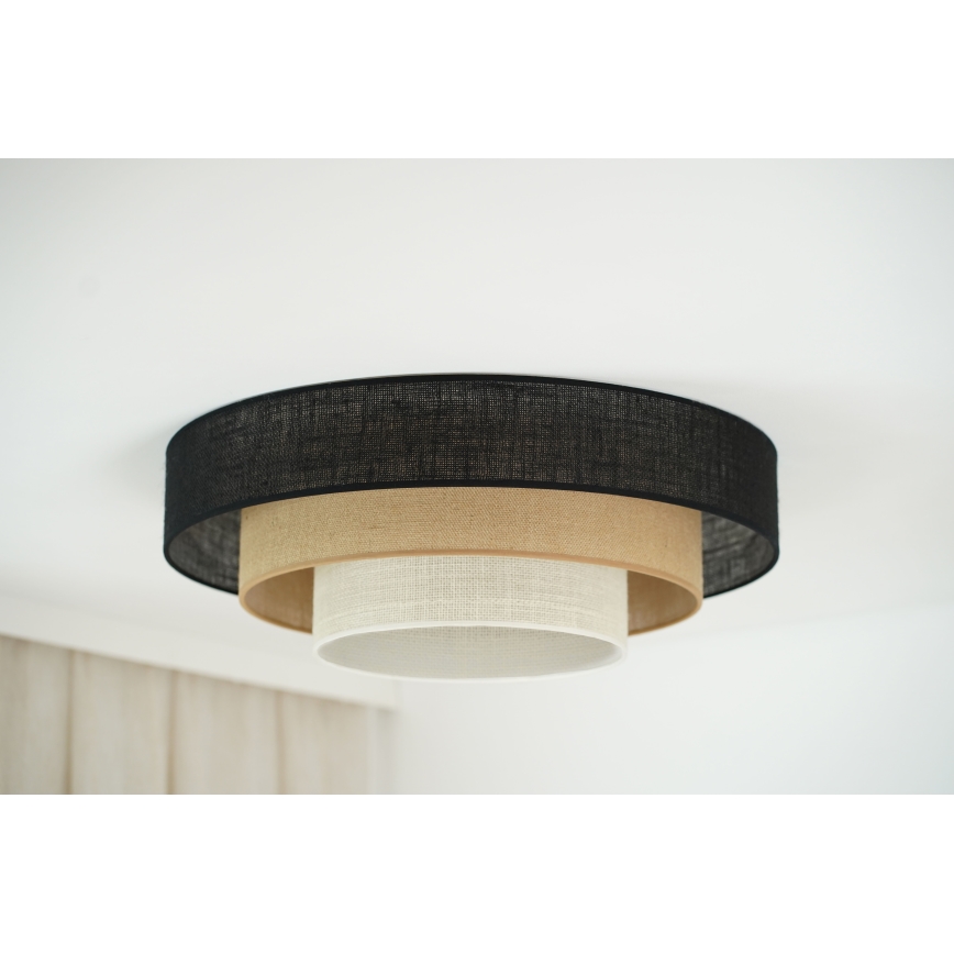 Brilagi - Lubinis šviestuvas ASPEN LUNETA LED/12W/230V diametras 60 cm 3000K/4000K/6400K juoda/smėlio spalva/kreminė