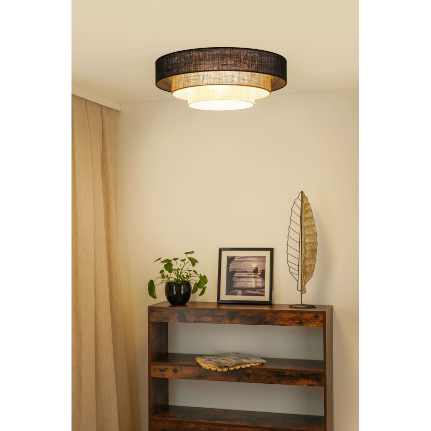 Brilagi - Lubinis šviestuvas ASPEN LUNETA LED/12W/230V diametras 60 cm 3000K/4000K/6400K juoda/smėlio spalva/kreminė