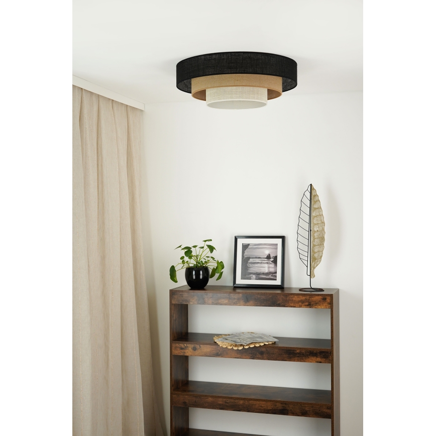 Brilagi - Lubinis šviestuvas ASPEN LUNETA LED/12W/230V diametras 60 cm 3000K/4000K/6400K juoda/smėlio spalva/kreminė