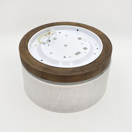 Brilagi - Lubinis šviestuvas BELLADONNA 1xE27/15W/230V diametras 30 cm balta/ąžuolas