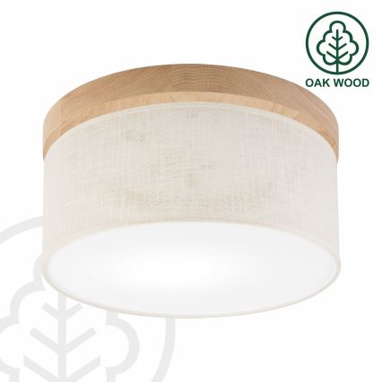 Brilagi - Lubinis šviestuvas BELLADONNA 1xE27/15W/230V diametras 30 cm kreminė/ąžuolas