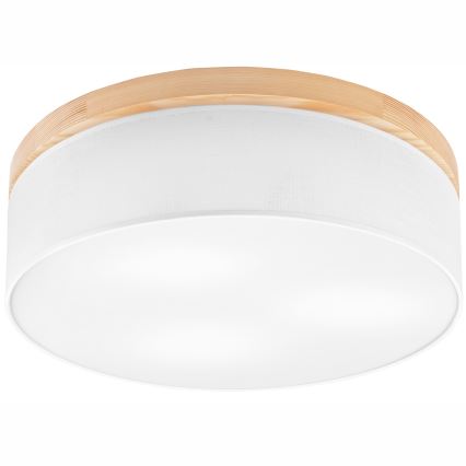 Brilagi - Lubinis šviestuvas BELLADONNA 3xE27/15W/230V baltas/pušis