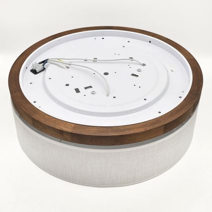 Brilagi - Lubinis šviestuvas BELLADONNA 3xE27/15W/230V diametras 50 cm balta/ąžuolas vyšnia