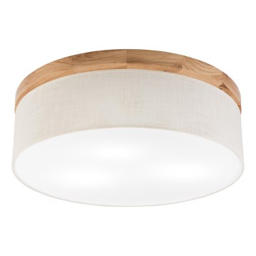 Brilagi - Lubinis šviestuvas BELLADONNA 3xE27/15W/230V diametras 50 cm kreminė/ąžuolas