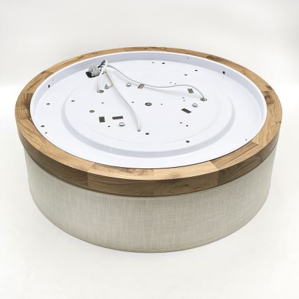Brilagi - Lubinis šviestuvas BELLADONNA 3xE27/15W/230V diametras 50 cm kreminė/ąžuolas