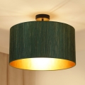 Brilagi - Lubinis šviestuvas BOSTON ROLLER 1xE27/15W/230V skersmuo 45 cm šiaudų žalia/auksinė