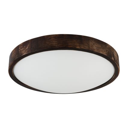 Brilagi - lubinis šviestuvas CARVALHO SLIM SMOKEY 2xE27/60W/230V, ąžuolo apdaila, skersmuo 37,5 cm