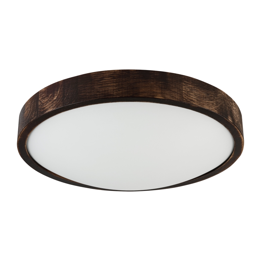 Brilagi - lubinis šviestuvas CARVALHO SLIM SMOKEY 2xE27/60W/230V, ąžuolo apdaila, skersmuo 37,5 cm