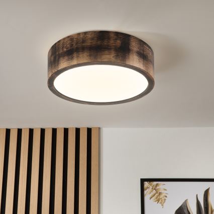 Brilagi - Lubinis šviestuvas CARVALHO SMOKEY 1xE27/60W/230V, ąžuolas, skersmuo 27,5 cm