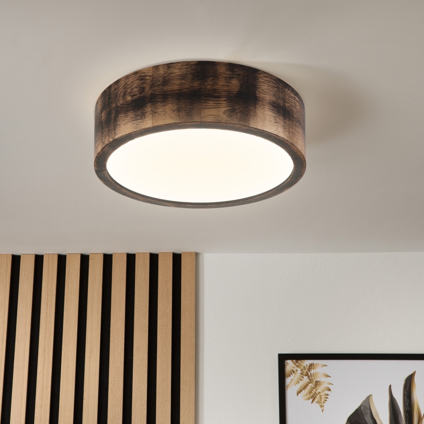 Brilagi - Lubinis šviestuvas CARVALHO SMOKEY 1xE27/60W/230V, ąžuolas, skersmuo 27,5 cm