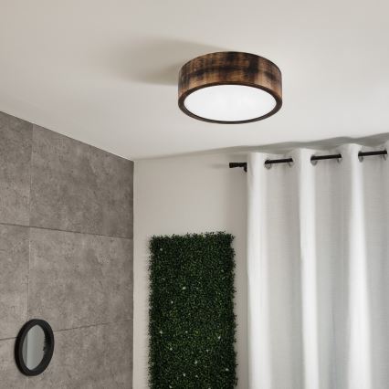 Brilagi - Lubinis šviestuvas CARVALHO SMOKEY 1xE27/60W/230V, ąžuolas, skersmuo 27,5 cm