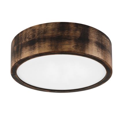 Brilagi - Lubinis šviestuvas CARVALHO SMOKEY 1xE27/60W/230V, ąžuolas, skersmuo 27,5 cm