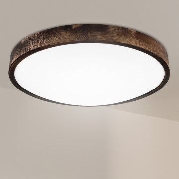 Brilagi - Lubinis šviestuvas CARVALHO SMOKEY 3xE27/60W/230V ąžuolas, skersm. 47,5 cm