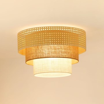 Brilagi - Lubinis šviestuvas CEDAR LUNETA 1xE27/15W/230V diametras 45 cm smėlio spalva/ruda/kreminė
