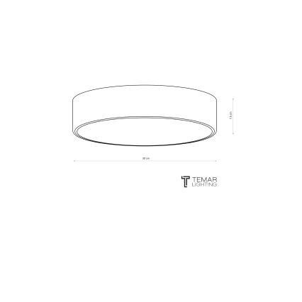 Brilagi - Lubinis šviestuvas CLARE 2xE27/24W/230V, skersmuo 30 cm, rožinis