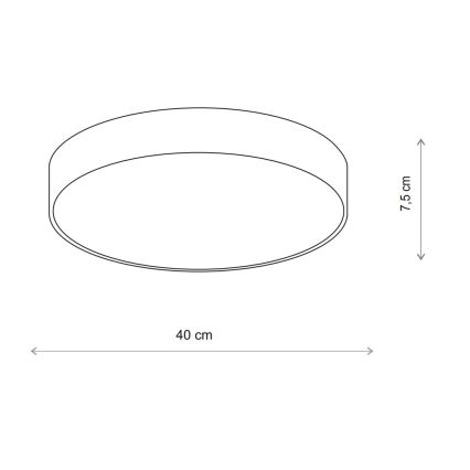 Brilagi - Lubinis šviestuvas CLARE 3xE27/40W/230V diametras 40 cm smėlio spalva