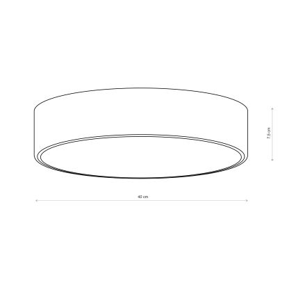 Brilagi - lubinis šviestuvas CLARE 3xE27/40W/230V, skersmuo 40 cm, rudos spalvos