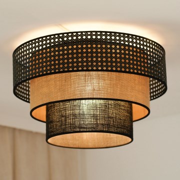 Brilagi - Lubinis šviestuvas DAKOTA LUNETA 1xE27/15W/230V diametras 45 cm juoda/smėlio spalva