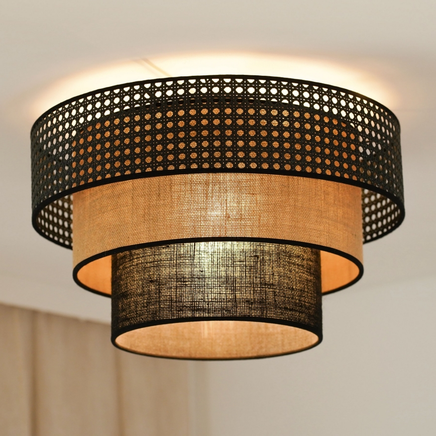 Brilagi - Lubinis šviestuvas DAKOTA LUNETA 1xE27/15W/230V diametras 45 cm juoda/smėlio spalva