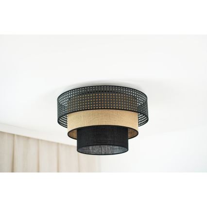 Brilagi - Lubinis šviestuvas DAKOTA LUNETA 1xE27/15W/230V diametras 45 cm juoda/smėlio spalva