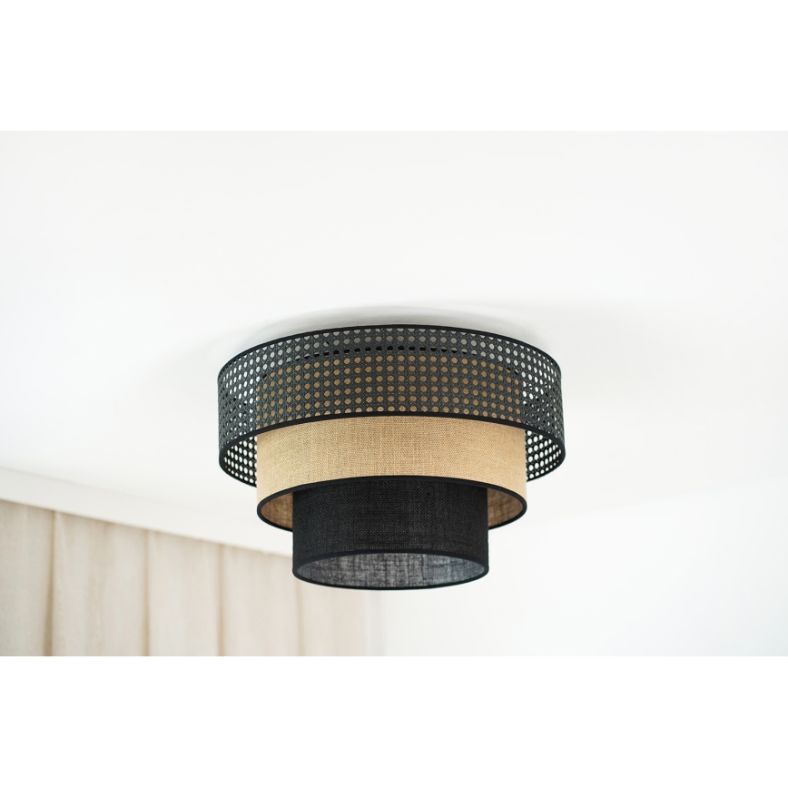 Brilagi - Lubinis šviestuvas DAKOTA LUNETA 1xE27/15W/230V diametras 45 cm juoda/smėlio spalva