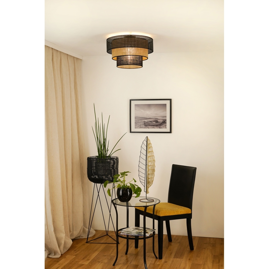 Brilagi - Lubinis šviestuvas DAKOTA LUNETA 1xE27/15W/230V diametras 45 cm juoda/smėlio spalva