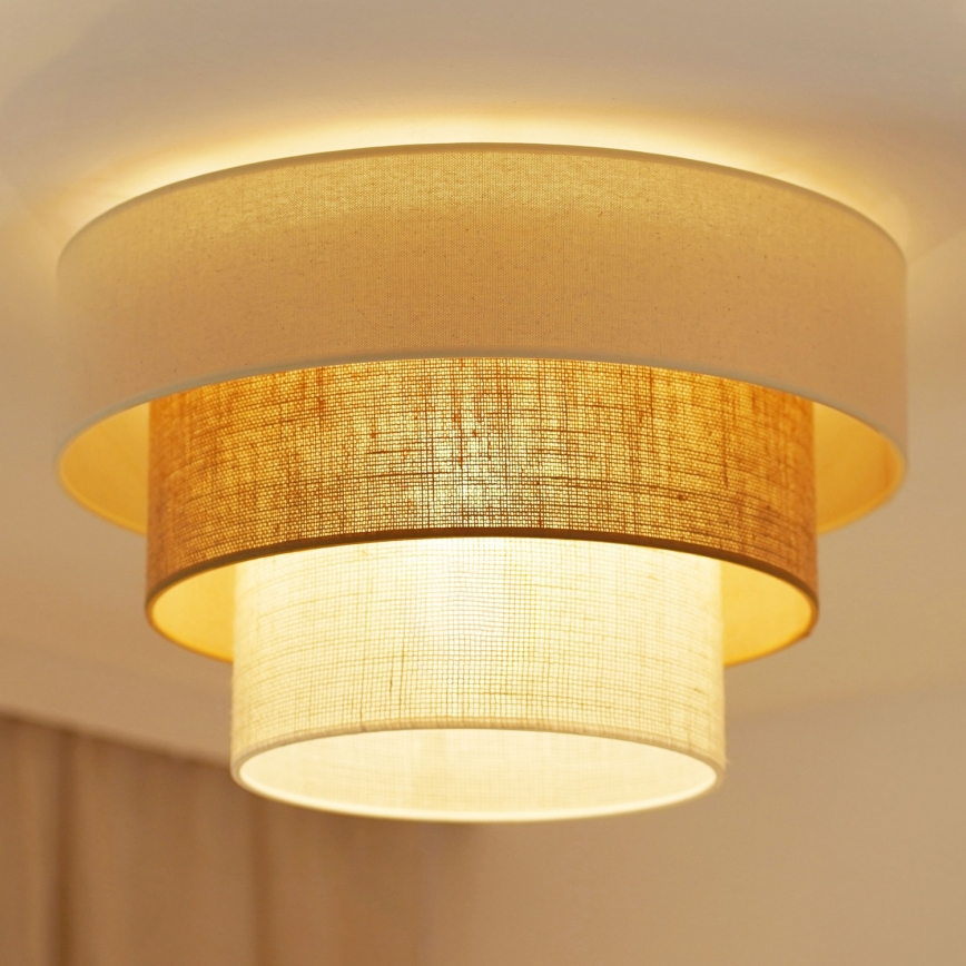 Brilagi-Lubinis šviestuvas DENVER LUNETA 1xE27/15W/230V diametras 45 smėlio spalva/ruda/kreminė