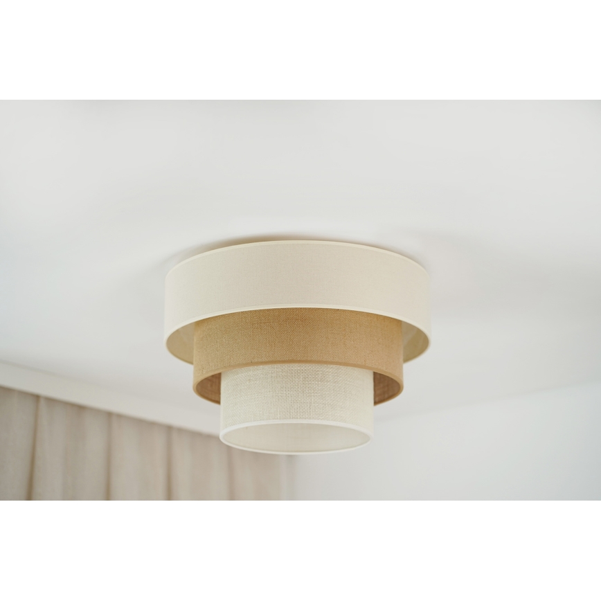 Brilagi-Lubinis šviestuvas DENVER LUNETA 1xE27/15W/230V diametras 45 smėlio spalva/ruda/kreminė