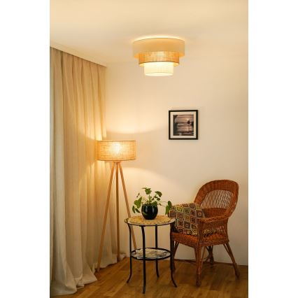 Brilagi-Lubinis šviestuvas DENVER LUNETA 1xE27/15W/230V diametras 45 smėlio spalva/ruda/kreminė