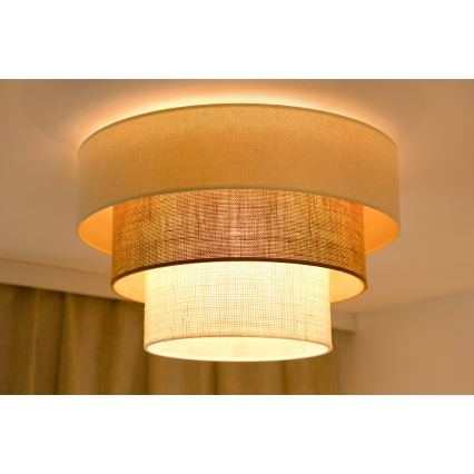 Brilagi-Lubinis šviestuvas DENVER LUNETA 1xE27/15W/230V diametras 45 smėlio spalva/ruda/kreminė