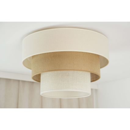 Brilagi-Lubinis šviestuvas DENVER LUNETA 1xE27/15W/230V diametras 45 smėlio spalva/ruda/kreminė