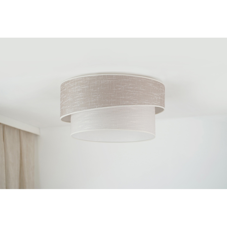 Brilagi - Lubinis šviestuvas DOVER SHINE 1xE27/15W/230V diametras 50 cm pilka/kreminė