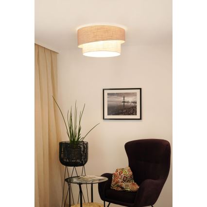 Brilagi - Lubinis šviestuvas DOVER SHINE 1xE27/15W/230V diametras 50 cm pilka/kreminė