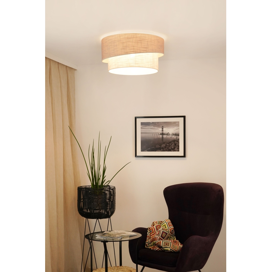 Brilagi - Lubinis šviestuvas DOVER SHINE 1xE27/15W/230V diametras 50 cm pilka/kreminė