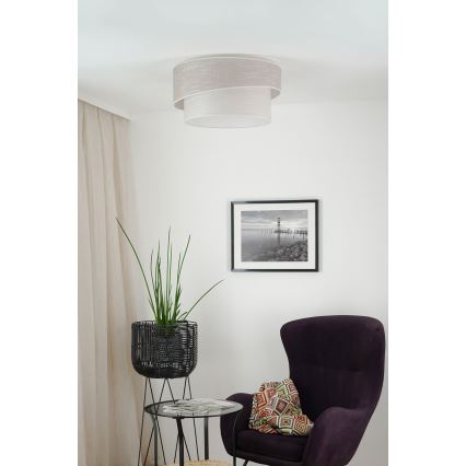 Brilagi - Lubinis šviestuvas DOVER SHINE 1xE27/15W/230V diametras 50 cm pilka/kreminė