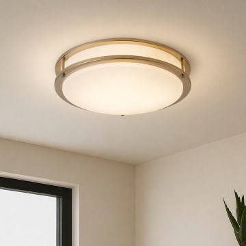 Brilagi - lubinis šviestuvas ELARO 4xE27/40W/230V, skersmuo 41 cm, auksinis