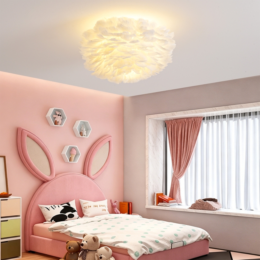 BRILAGI - Lubinis šviestuvas FEATHER 3xE27/40W/230V, skersmuo 50 cm, baltas