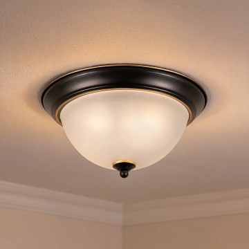 BRILAGI - Lubinis šviestuvas FRESCO 2xE27/40W/230V skersmuo 28 cm juoda/auksinė