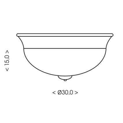 Brilagi - Lubinis šviestuvas FRESCO 2xE27/40W/230V skersmuo 30 cm auksinis