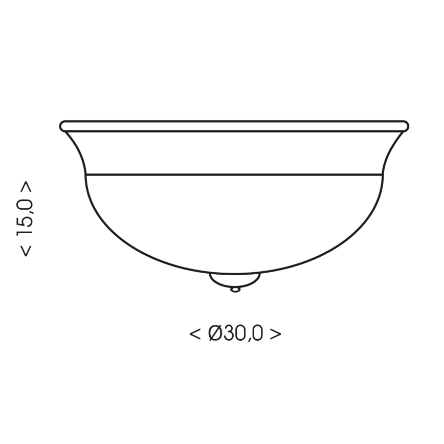 Brilagi - Lubinis šviestuvas FRESCO 2xE27/40W/230V skersmuo 30 cm auksinis
