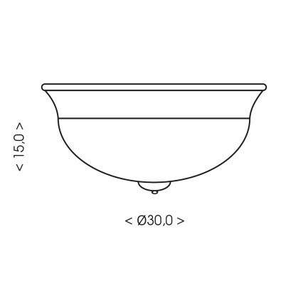 Brilagi - Lubinis šviestuvas FRESCO 2xE27/40W/230V skersmuo 30 cm auksinis