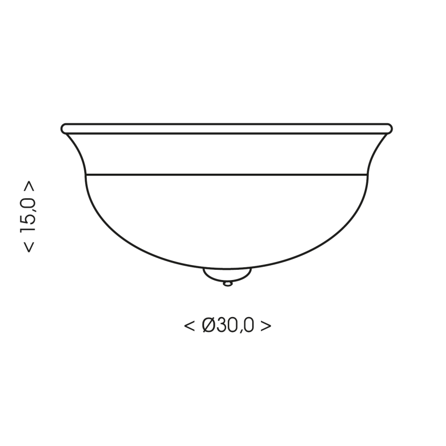 Brilagi - Lubinis šviestuvas FRESCO 2xE27/40W/230V skersmuo 30 cm auksinis