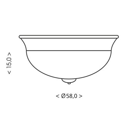 BRILAGI - Lubinis šviestuvas FRESCO 2xE27/40W/230V skersmuo 43 cm rudos spalvos