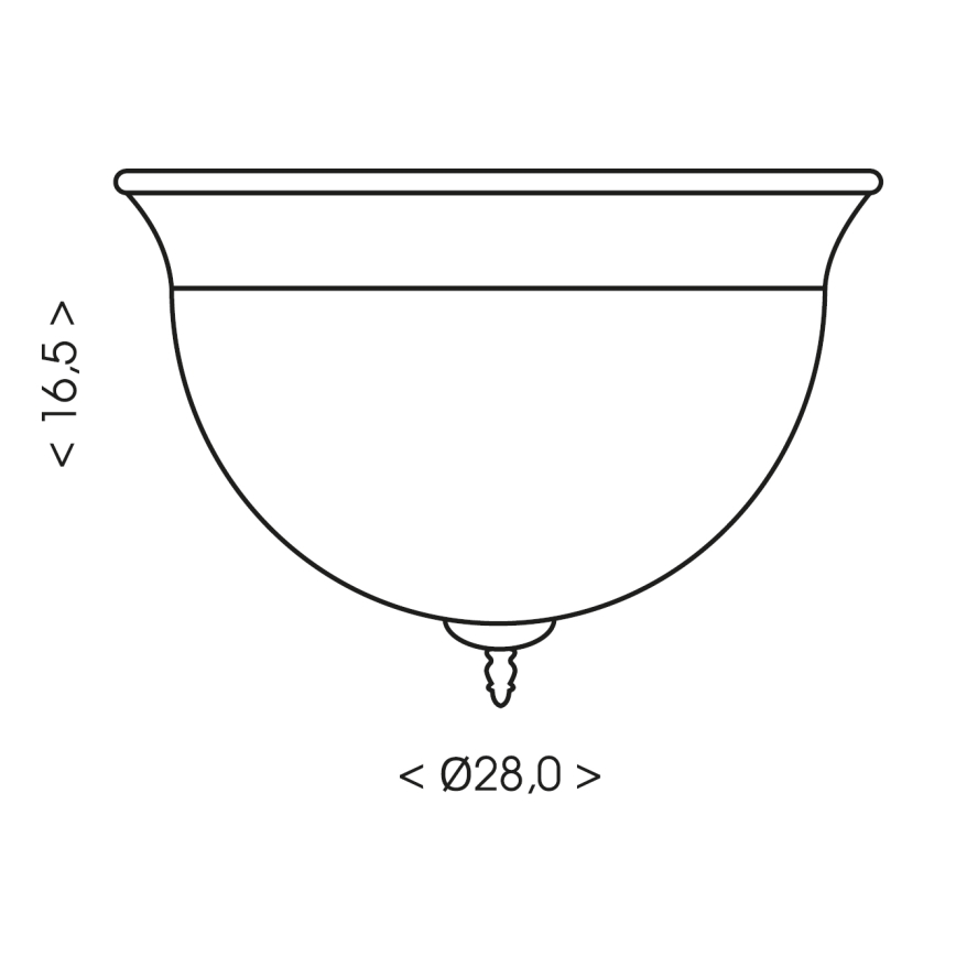 Brilagi - Lubinis šviestuvas FRESCO 2xE27/40W/230V Ø 28 cm baltas