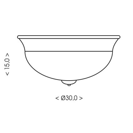 Brilagi - Lubinis šviestuvas FRESCO 2xE27/40W/230V Ø 30 cm auksinis