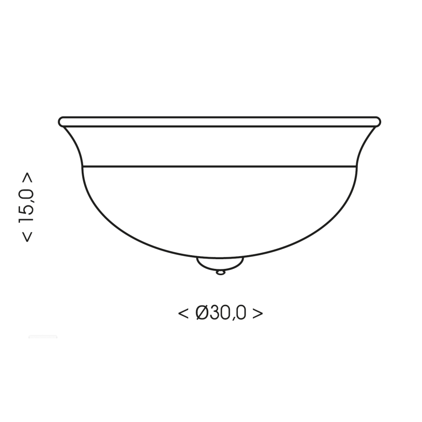 Brilagi - lubinis šviestuvas FRESCO 2xE27/40W/230V Ø 30 cm sidabrinis