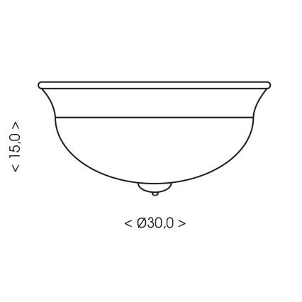 Brilagi - Lubinis šviestuvas FRESCO 2xE27/40W/230V Ø 30 cm varinis